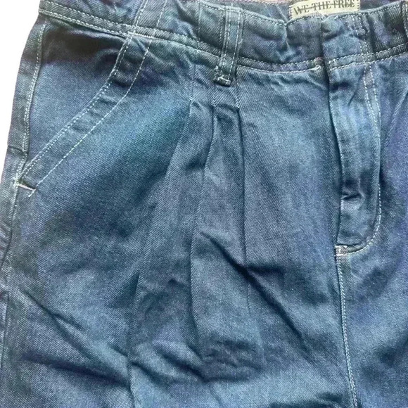 Free People We The Free Equinox Denim Slouchy Wide Leg Trouser Jeans NWOT 30 - Picture 7 of 11